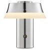 Brilliant Lampe à poser moderne Kinich LED, abat-jour évasé blanc, 2700 Kelvin blanc chaud