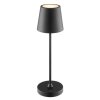 Brilliant Lampe à poser Elora, abat-jour conique noir, LED blanc chaud 2700 Kelvin