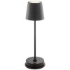 Brilliant Lampe à poser Elora, abat-jour conique noir, LED blanc chaud 2700 Kelvin