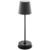 Brilliant Lampe à poser Elora, abat-jour conique noir, LED blanc chaud 2700 Kelvin