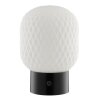 Brilliant Lampe à poser LED RGB Sarastro, abat-jour blanc losangé, 2700 Kelvin blanc chaud
