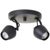 Brilliant spot de plafond double Vertino, têtes coniques mobiles, 3000 Kelvin blanc chaud
