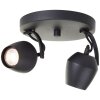 Brilliant spot de plafond double Vertino, têtes coniques mobiles, 3000 Kelvin blanc chaud