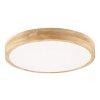 Brilliant plafonnier LED Moreen plat et rond, bois clair, blanc réglable 2700-6500 Kelvin