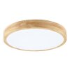 Brilliant plafonnier LED Moreen plat et rond, bois clair, blanc réglable 2700-6500 Kelvin
