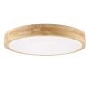 Brilliant plafonnier LED Moreen plat et rond, bois clair, blanc réglable 2700-6500 Kelvin