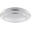 Brilliant plafonnier rond LED Luciano, blanc, neutre 4 000 Kelvin, reliefs concentriques