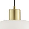 Brilliant Leuchten Suspension Fanny avec abat-jour rond en verre blanc, style champêtre