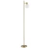 Brilliant Leuchten, lampadaire Cony à bras latéral orientable, abat-jour rond blanc