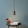Brilliant Suspension Jane avec abat-jour cylindrique brun et douille GU10