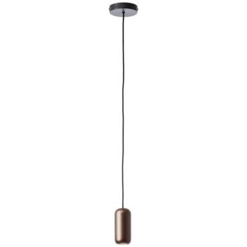 Brilliant Suspension Jane avec abat-jour cylindrique brun et douille GU10