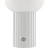 Brilliant Lampe à poser Venti, base cannelée blanche, LED blanc chaud 3000 Kelvin