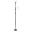 Brilliant lampadaire Spari éclairage vers le haut et liseuse latérale, pour un coin lecture