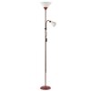 Brilliant lampadaire Spari éclairage vers le haut et liseuse latérale, pour un coin lecture