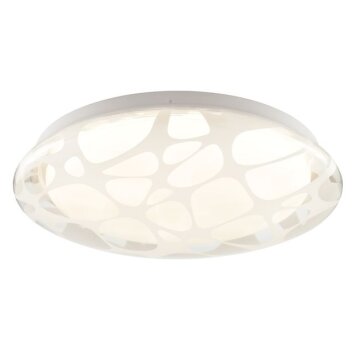 Brilliant Plafonnier LED Marenga à motif organique, blanc réglable 2700-4000 Kelvin