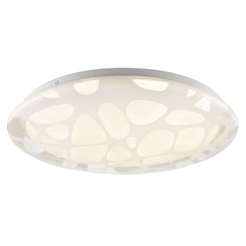Brilliant Plafonnier LED Marenga rond, à motif irrégulier, blanc réglable 2700-4000 Kelvin