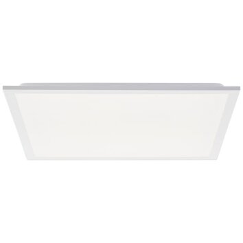 Brilliant Plafonnier LED Trevis, carré et plat, blanc, 4 000 Kelvin blanc neutre