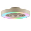 Brilliant plafonnier LED Catania, ventilateur, blanc réglable 2700-6500 Kelvin