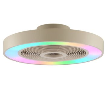 Brilliant plafonnier LED Catania, ventilateur, blanc réglable 2700-6500 Kelvin