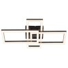 Brilliant Plafonnier LED Jorvic, cadres noirs croisés, 3000 Kelvin blanc chaud