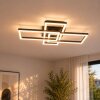 Brilliant Plafonnier LED Jorvic, cadres noirs croisés, 3000 Kelvin blanc chaud