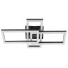 Brilliant Plafonnier LED Jorvic, cadres noirs croisés, 3000 Kelvin blanc chaud