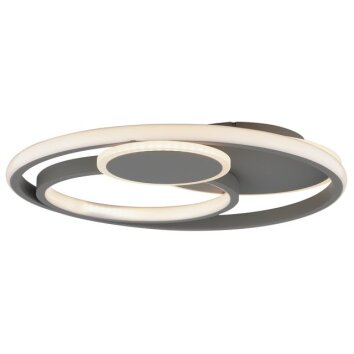 Brilliant plafonnier LED Runda, cercles, fonction mémoire, blanc chaud 3000 Kelvin