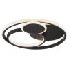 Brilliant Plafonnier rond LED Runda avec fonction mémoire, finition noire moderne
