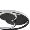 Brilliant Plafonnier rond LED Runda avec fonction mémoire, finition noire moderne