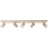 Brilliant Spot de plafond Jello, 5 têtes cylindriques orientables couleur champagne
