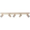Brilliant Spot de plafond Jello, 5 têtes cylindriques orientables couleur champagne