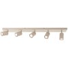 Brilliant Spot de plafond Jello, 5 têtes cylindriques orientables couleur champagne