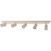 Brilliant Spot de plafond Jello, 5 têtes cylindriques orientables couleur champagne