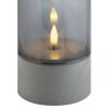 Brilliant Lampe à poser LED Illusion moderne à cloche en verre fumé, 2 lumières