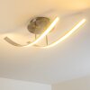 Plafonnier Aranu LED Acier inoxydable, Nickel mat, 2 lumières