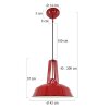 Suspension Steinhauer Mexlite Rouge, 1 lumière