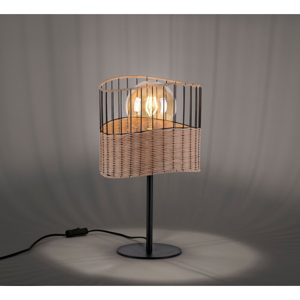 Lampe de table Leuchten-Direkt REED Noir, 1 lumière