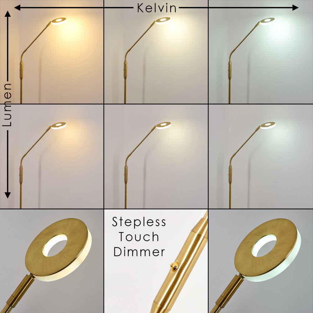 Lampadaire Gulkana LED Or, 1 lumière