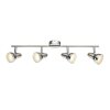 Plafonnier Globo LED Nickel mat, 4 lumières