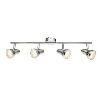 Plafonnier Globo LED Nickel mat, 4 lumières