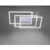 Plafonnier Paul Neuhaus Q-INIGO LED Nickel mat, 3 lumières, Télécommandes