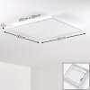 Plafonnier Salmi LED Aluminium, Blanc, 1 lumière