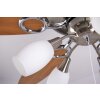 Ventilateur Globo JERRY Chrome, Acier inoxydable, Nickel mat, 5 lumières