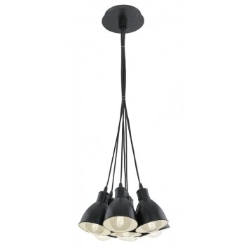 Lampe suspendue Eglo PRIDDY Noir, Blanc, 7 lumières