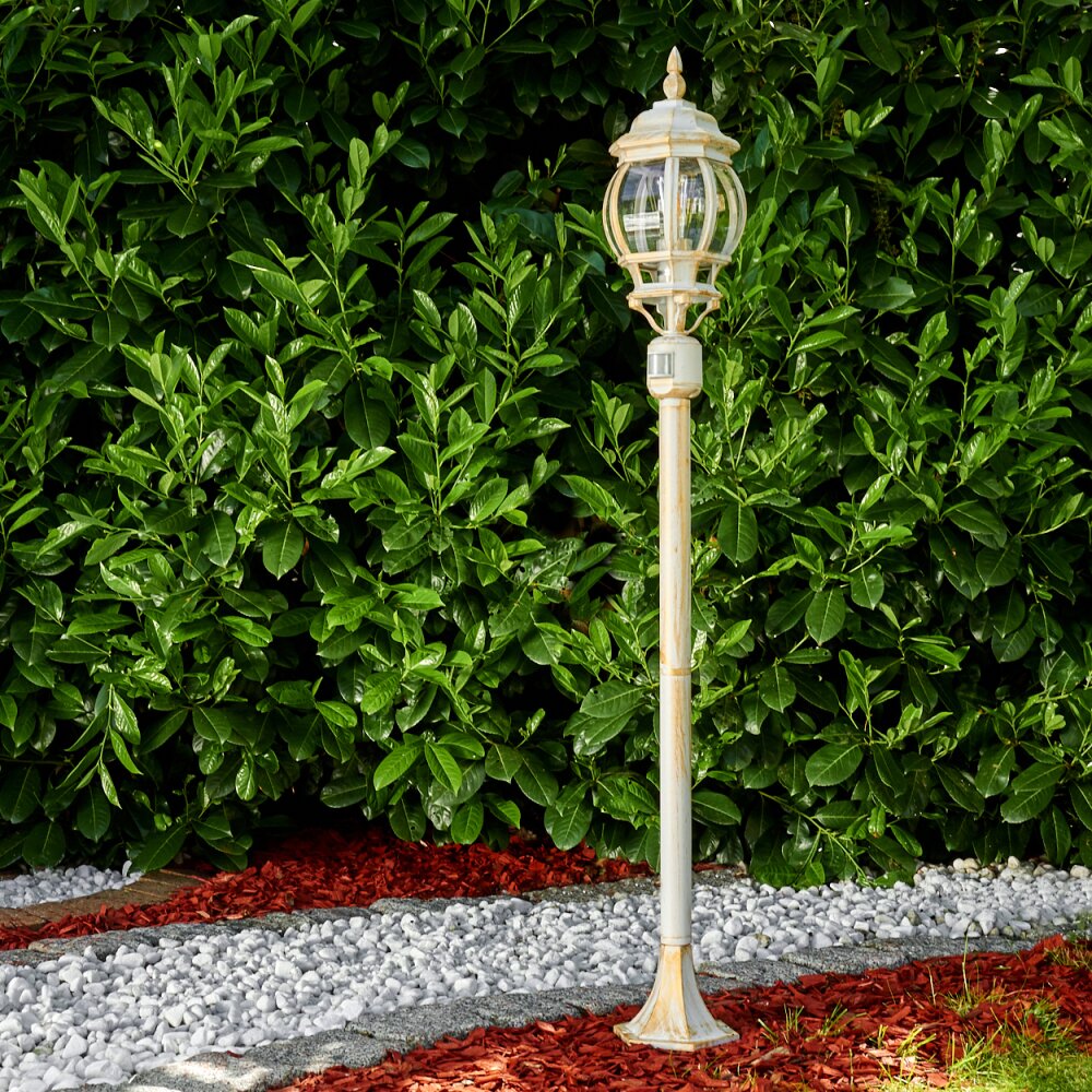 Lampadaire extérieur Lentua Or, Blanc H3012642-DO2