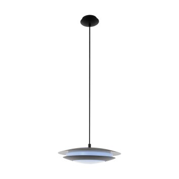Suspension Eglo MONEVA-C LED Noir, 1 lumière, Changeur de couleurs