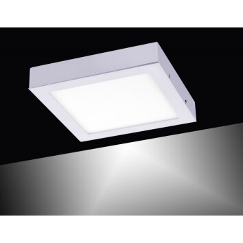 Plafonnier Leuchten-Direkt OSKAR LED Argenté, 1 lumière