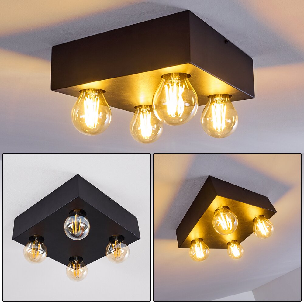 Plafonnier Fria Noir, 4 lumières main product photo
