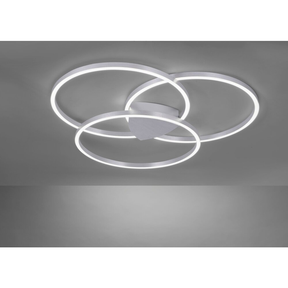 Plafonnier Paul Neuhaus Q-KATE LED Argenté, 3 lumières, Télécommandes