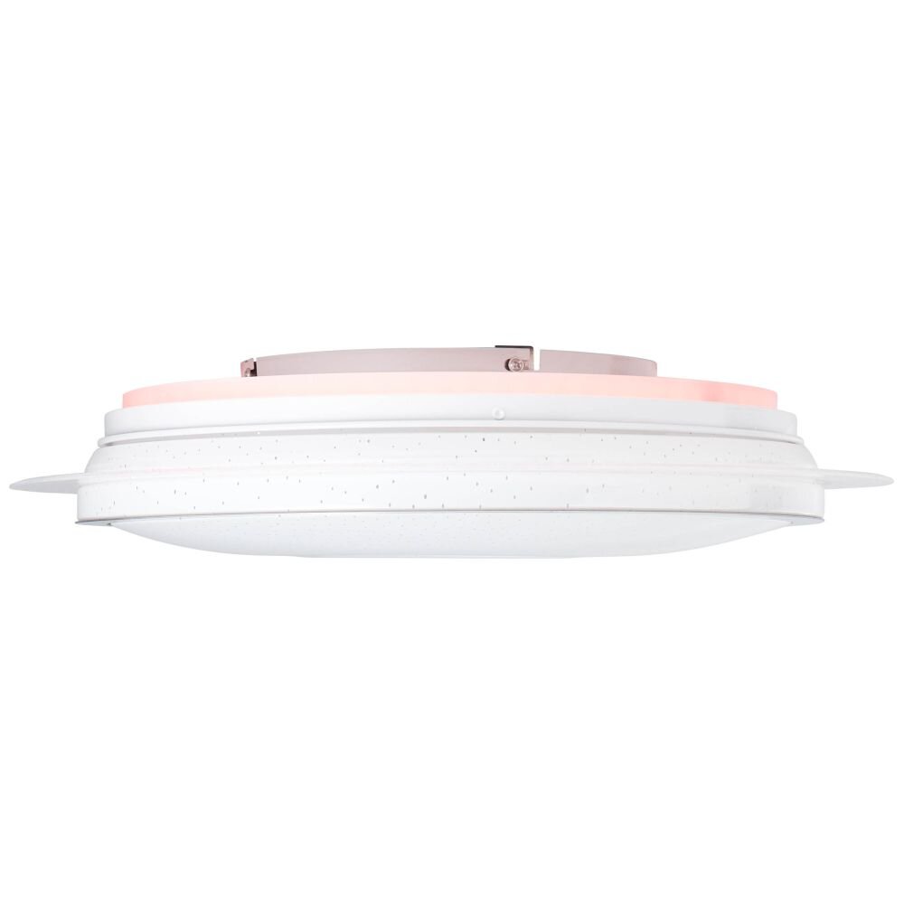 Plafonnier Brilliant Viktor LED Argenté, 1 lumière, Télécommandes, Changeur de couleurs
